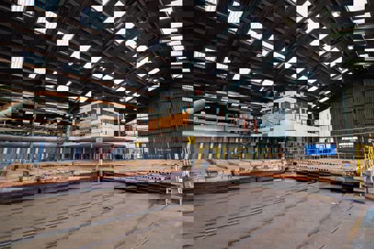 The interior of Forterra's Wilnecote factory before demolition